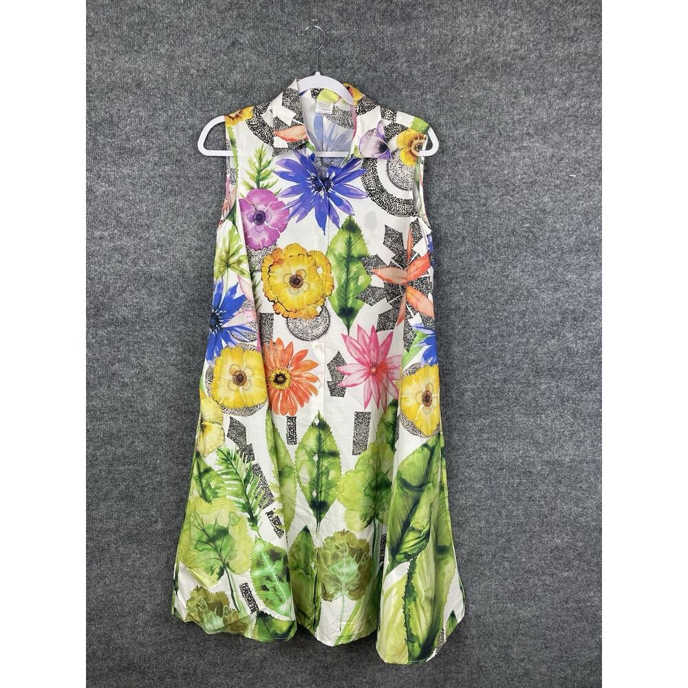 Craig Taylor Sun Dress Caroline Bright Floral Print Sleeveless Women's Small